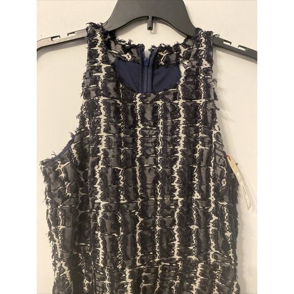 Banana Republic Heritage Collection Dress Blue White Fringe Cotton Size 4 - Picture 2 of 11